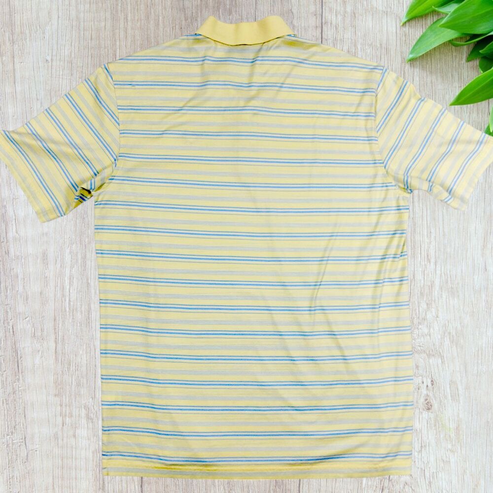 Masters Collection Golf Polo Mens L Striped Short Sleeve Performance Pima Cotton - Picture 2 of 12